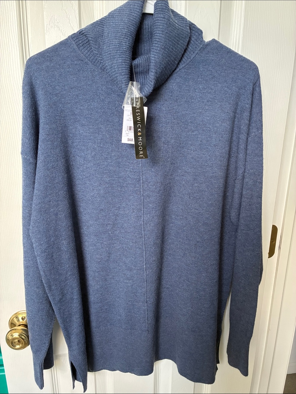 Slate Blue Turtleneck Pullover